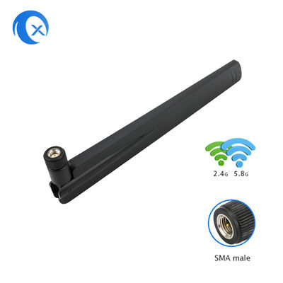 旋回装置RP SMAのコネクターが付いている5dBi 2.4G 5Gデュアル バンドのOmni WiFiのアンテナ