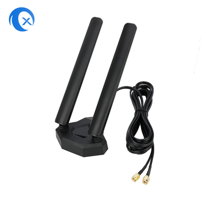 WiFi 6E トライバンドアンテナ 6GHz 5GHz 2.4GHz ゲーム用WiFiアンテナ パソコン用の磁気ベース