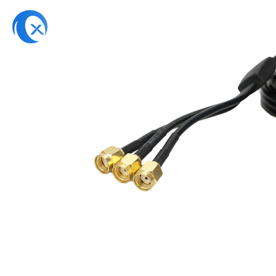 2.4G/5G トリプル 7dBi アンテナ WiFi ブルートゥース ワイヤレス エクステンダー RP-SMA 男性コネクタ付き磁気マウントアンテナ