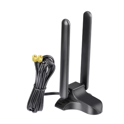 WiFi 6E アンテナ トライバンド 2.4GHz 5GHz 6GHz マグネットベース WiFi アンテナ RP-SMA コンネクタ PC デスクトップ用ワイヤレスルーター